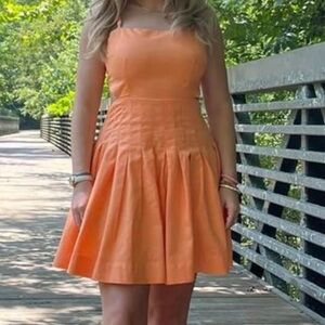 Orange dress. True to size. Good condition. Worn once